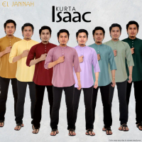 KURTA 3 Suku 3/4 Lelaki Isaac Men Maroon Dusty Pink Lilac Purple Soft Yellow Gold Mint Dusty Emerald