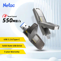 Netac Usb Flash Drive 128gb 256gb 512gb 1tb Solid State Usb3.2 Gen2 Type C Usb Disk Ssd Performance Free Shipping