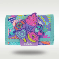 Australia Smiggle Original Children's Wallet Girls Dazzling Ice Cream Cake Card Bag Three Layers Clutch Bag 5 Inches