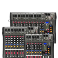 Professional 12 Channel Sound Audio Console Mixer DSP Effector Stage Controller Mesa De Som Digital DJ Audio Mixer