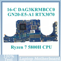 DAG3KRMBCC0 With AMD Ryzen 7 5800H CPU Mainboard GN20-E5-A1 RTX3070 For HP 16-C Laptop Motherboard 100% Full Tested Working Well