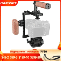 CAMVATE Camera Cage Rig For Canon 60D,70D,80D,90D/5DS,5DSR,6D,7D,Nikon D7000,D7100,D7200,DF,Sony a58,A99,a7,a7II,GH5/GH4/GH3/GH2