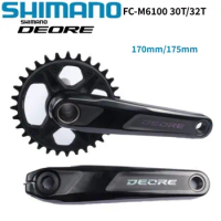 Shimano DEORE FC M6100 Crankset 170mm/175mm 30T/32T Chainring 12s Crank Arm Cranks For MTB For Mountain Bike 12 Speed