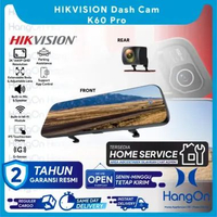 HIKVISION K60 Pro Car Dash Cam 2K Front+Rear 1440P QHD 1080P Full HD Layar IPS Touch Screen Voice Co