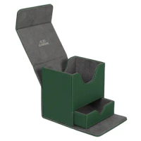 AEGIS GUARDIAN Commander Deck Box Premium Card Case For MTG/PTCG/YuGiOH/Lorcana Fit 100+ Double-Sleeved TCG Cards, Green