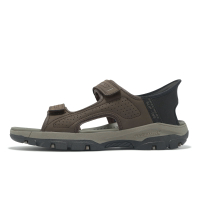 Skechers 涼鞋 Tresmen-Reece Slip-Ins 男鞋 棕 黑 瞬穿科技 魔鬼氈 涼拖鞋 205289CHOC