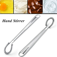 Stainless Steel Magic Hand Held Spring Whisk Mini Kitchen Eggs Sauces Mixer Kitchen Cooking Tools Gadgets Mixer Spoon