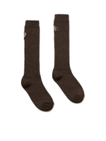 Long Socks Mrd Logo Darkbrown Khaki