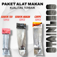 Paket Alat Makan Sendok Teh, Sendok Makan dan Garpu 1 Lusin - Kitchenware