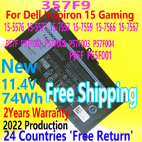 NEW 357F9 Battery For DELL Inspiron 15 Gaming 5576 5577 7566 7567 Inspiron 15 7000 Series 7557 7559 P57F P65F Laptop 74WH 11.1V