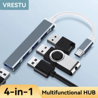 USB C HUB 3.0 Type C 4 Port Multi USB Splitter Adapter OTG for Samsung Xiaomi Macbook Pro 13 15 iPad Air Pro Computer Accessory