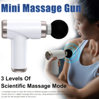 3 Gear Mini Fascial Massage Gun Electric Deep Muscle Tissue Relaxation Neck Back Body Compression Massager Portable Fitness Tool