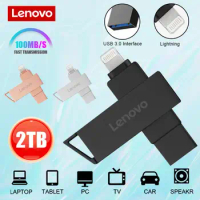 Lenovo USB 3.0 Pen Drive 2TB 128GB Iphone USB Flash Drive Memory USB Stick Pendrive 2 In 1 Type-C 1TB Thumb Drive U Disk For PC