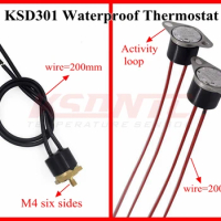 KSD301/KSD302 waterproof 0C-200C degree Normally Closed Temperature Switch Thermostat 20 55 60 65 70 75 80 85