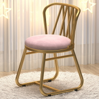 化妝椅 梳妝椅 北歐椅 輕奢化妝凳臥室簡約化妝椅子靠背美甲梳妝臺凳子北歐網紅ins椅子『KLG0182』