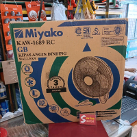 (KAW 1689 RC MIYAKO) Kipas angin dinding wallfan 16\+remot"