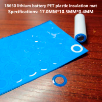 100pcs/lot 18650 lithium battery PET plastic positive insulation gasket lithium battery original hollow insulation pad