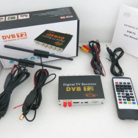 Car Digital TV Box 2 Antenna Signal DVB-T Auto Mobile MPEG-4 DVB-T2 H.264 HD Receiver TV Tuner