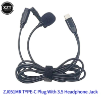 Mini Portable Clip-on Lapel Microphone for Lightning Type C 3.5mm Microfone for Android Smartphone PC Laptops
