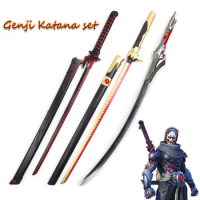 102cm Ow Genji Sword 1:1 Katana Samurai Knife Ninjas Sword Cosplay Props Pu Simulation Weapon Anime Katana ToyS Boys Gift