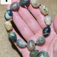 1pcs/lot World Rare Collectibles Magical Strong Energy Eye Gobi Agate Natural Rough Stone Bracelet limited edition unique taki