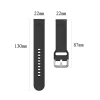 22MM Silicone Strap Pin Buckle Replacement Sports Band Men women Universal Watch Accessories for Amazfit Bip5