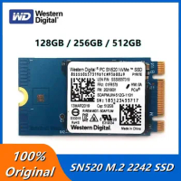 WD SN520 M.2 2242 NVME SSD 512GB 256GB 128GB NVMe Internal solid state drive For Laptop Western Digital M.2 2242 NVME SSD