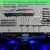 For Toyota Highlander 2015 2016 2017 2018 2019 2020 2021 Led Car Ambient Light Dashboard Door Panel Ambient Light Trim