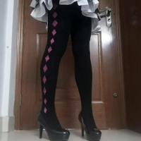 Anime Puella Magi Madoka Magica Cosplay Akemi Homura Costume Pantyhose Black Purple Women JK Stockings Girls Uniform Accessories