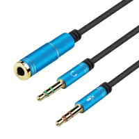 3.5mm Jack Microphone Headset Audio Splitter Aux Extension Cable Female to 2 Male Headphone For Phone Computer L1
