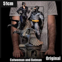 Original Pre Sale Dc Batman Anime Figures Batman And Catwoman Action Figurine Resin Statue Model Collectibles Toys For Boys Gift