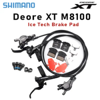 Shimano Deore XT M8100 Hydraulic Discs Brake MTB M6100 800 1600mm Bicycle Hydraulic Brakes Mountain Bike Metal Resin Ice Pad