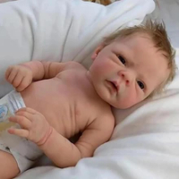 Reborn Boneka Bayi 18Inch Buatan Tangan Baru Lahir Boneka Full Body Silikon Boneka Realistis Manusia Hidup Balita Bayi Mainan Anak Hadiah untuk usia
