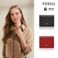 FOSSIL Logan 真皮RFID防盜三折短夾 (多色可選)