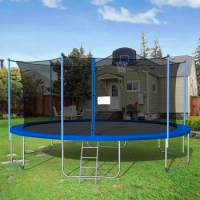 Jumping Trampoline for Adults 12FT/14FT/15FT/16FT/8x14 Ft Trampoline Trampolin to Exercise Jump Gym Elastic Bed Protector Garden