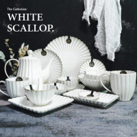 Table Matters - White Scallop Collection - Bowls | Plates | Saucers | Spoons