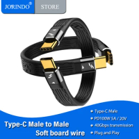 JORINDO USB-C to USB-C support Thunderbolt 4 flexible cable,100W charging 40Gbps transmission 2-in-1 Type-C data cable