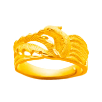 【元大珠寶】買一送一黃金戒指9999鳳舞(2.16錢正負5厘)