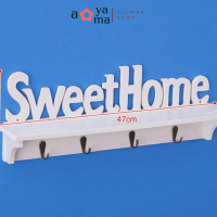 [COD] Aoyama - Rak DInding Vintage SWEETHOME ( dengan 4 buah Hook GANTUNGAN)