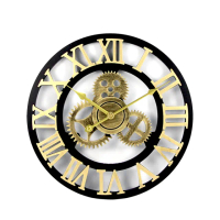 【iINDOORS 英倫家居】工業風設計時鐘(金色齒輪40cm)