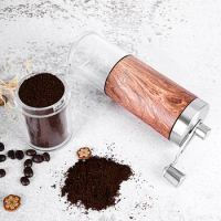 Manual Coffee Grinder Hand-cranked Coffee Bean Grinder Portable Accompanying Silver Stainless Pepper Grinder Coffee Machine Tool