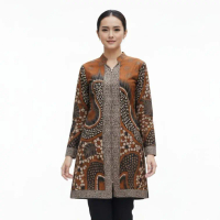 Batik Solo Trendy - Tunik Batik Bulan Dengan Bahan Katun Premium Dan Sudah Lapis Furing Model Terbar