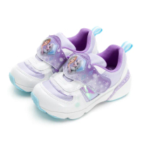 【MOONSTAR 月星】童鞋迪士尼冰雪奇緣電燈鞋(白紫)
