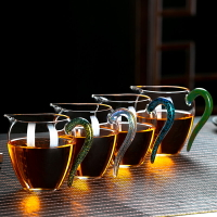 水晶玻璃公道杯茶漏套裝高端透明分茶器耐熱功夫茶具配件小號茶海
