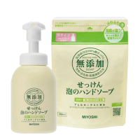 (2入組)日本MIYOSHI 無添加泡沫洗手乳350ml+補充包300ml