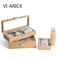 VI-ARICK花梨木紋手表盒首飾收納盒子玻璃腕表盒收藏箱手表展示盒