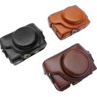 Camera PU Leather case bag cover with Shoulder strap For Sony RX100 RX100II RX100III RX100IV RX100V Digital Camera