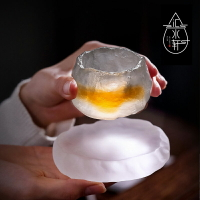 冰凍燒琉璃主人杯女功夫茶茶杯日本手工玻璃杯李子柒同款茶具杯子