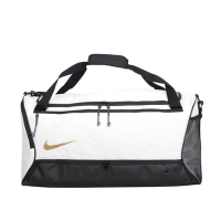 NIKE 大型氣墊旅行袋-側背包 裝備袋 手提包 肩背包 DX9789-100 白黑金