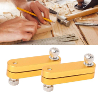 Brass Positioning Block Line Drawing Marking Gauge Steel Ruler Limiter